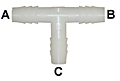 TUB Series Multi-Barbed Tee Fittings